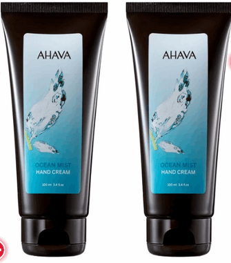 AHAVA Ocean Mist Hand Cream, 3.4 fl oz, 2-pack