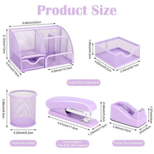 AertyolePurpleMeshDeskOrganizerandAccessories-PurpleOfficeSupplies7CompartmentsDeskOrganizerwith_1967_7 - Brands For Less USA