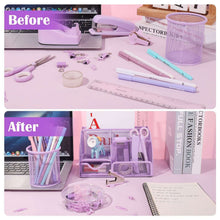 AertyolePurpleMeshDeskOrganizerandAccessories-PurpleOfficeSupplies7CompartmentsDeskOrganizerwith_8437_2 - Brands For Less USA