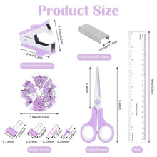 AertyolePurpleMeshDeskOrganizerandAccessories_PurpleOfficeSupplies7CompartmentsDeskOrganizerwithStapler_TapeDispenser_1000Staples_PenHolder_StapleRemover_Clips_Ruler_Scissor3 - Brands For Less USA