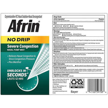 Afrin No-Drip Severe Congestion 12-Hour Nasal Spray, 3 Pack (20 mL Each) - Brands For Less USA