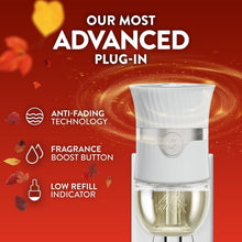 Air Wick Plug In Scented Oil Air Freshener, Pumpkin Spice, 1 Warmer + 6 Refills