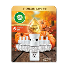Air Wick Plug In Scented Oil Air Freshener, Pumpkin Spice, 1 Warmer + 6 Refills
