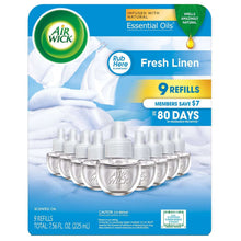 Air Wick Scented Oil Air Freshener, Fresh Linen, 9 refills