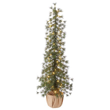 Alpine Artificial Trees with LED Lights, Set of 3