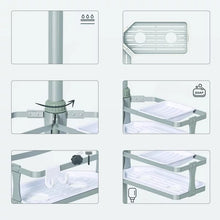 Aluminum Corner Tension Pole Caddy Gray - Threshold™: Bath Organizer with Adjustable Shelves - Brands For Less USA