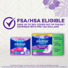 Always Anti-Bunch Xtra Protection Daily Liners, Unscented, Long, 200 ct.