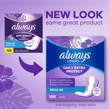 Always Anti-Bunch Xtra Protection Daily Liners Xtra Long Length, 68 Ct (PACK OF 3 )
