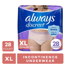 AlwaysDiscreetAdultIncontinenceUnderwearforWomenandPostpartumUnderwear_XL_Upto100_BladderLeakProtection_28Count78 - Brands For Less USA