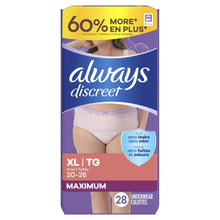 AlwaysDiscreetAdultIncontinenceUnderwearforWomenandPostpartumUnderwear_XL_Upto100_BladderLeakProtection_28Count - Brands For Less USA