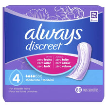 AlwaysDiscreetIncontinencePads_ModerateAbsorbency_RegularLength_66CT2 - Brands For Less USA