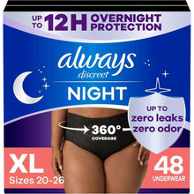 AlwaysDiscreetNightWomen-sIncontinenceUnderwear-Black-Maximum-XL-48Count6-_1 - Brands For Less USA