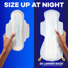 Always Maxi Overnight Pads with Wings for Women, Size 5, Extra Heavy Overnight Absorbency, Unscented, 52 Count (PACK OF 3 )