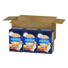 Always Ultra Thin Overnight Pads with Wings, Size 4, Overnight, 96 Count (PACK OF 3 )
