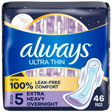 AlwaysUltraThinPadsforWomen_ExtraHeavyOvernightPadwithWings_Size5_46Count10 - Brands For Less USA
