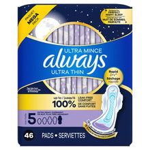 AlwaysUltraThinPadsforWomen_ExtraHeavyOvernightPadwithWings_Size5_46Count1 - Brands For Less USA