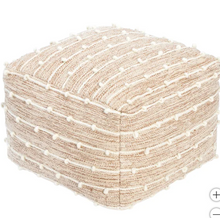Anji Mountain Handloom Pouf, Woven with Wool