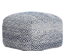 Anji Mountain Woven Diamond Pouf