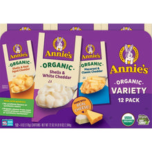 Annie's Organic Macaroni & Cheese Variety Pack, 6 oz, 12-count