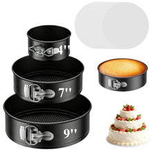 Aovky Springform Cake Pans Set of 3, Nonstick Spring Form Pan with Removable Bottom, 4, 7, 9, Inch Round Leakproof Cheesecake Pans for Baking with 30 Pcs Parchment Paper Liners - Brands For Less USA