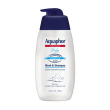 Aquaphor Baby Wash & Shampoo, Fragrance Free and Tear Free for Baby's Sensitive Skin, 16.9 fl oz
