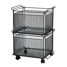Artesa Presa Set of 2 Stacking Storage Baskets with Wheels
