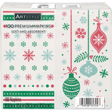 Artstyle Joyous Winter Dinner Paper Napkins, 8" x 4", 100 ct.