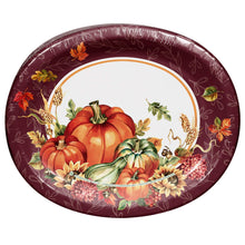 Artstyle Oval Paper Plate and Napkin Bundle, Spectacular Harvest, 200-count