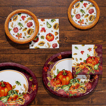 Artstyle Oval Paper Plate and Napkin Bundle, Spectacular Harvest, 200-count