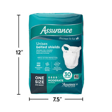 AssuranceUnisexIncontinenceBeltedShields_ModerateAbsorbency_OneSizeFitsMost_30Count - Brands For Less USA