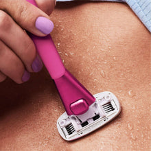 Athena Club 5-Blade Women's Razor Kit - 1 Handle, 2 Blade Refills, Magnetic Hook - Super Pink