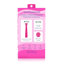 Athena Club 5-Blade Women's Razor Kit - 1 Handle, 2 Blade Refills, Magnetic Hook - Super Pink