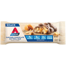 Atkins Anytime Snacks, Snack Bar, Caramel Chocolate Nut Roll, 18 ct. - Brands For Less USA