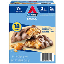 Atkins Anytime Snacks, Snack Bar, Caramel Chocolate Nut Roll, 18 ct. - Brands For Less USA