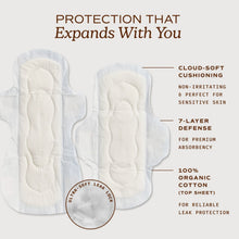 August Organic Cotton Cover Combo Regular and Super Pads, 24 Count (PACK OF 3 )