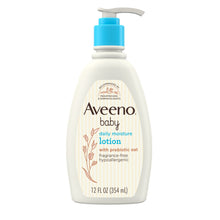 Aveeno Baby Daily Moisture Body Lotion for Baby and Toddler with Prebiotic Oatmeal, 12 fl oz