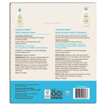 Aveeno Baby Wash & Shampoo, 33 fl oz + Lotion, 18 fl oz
