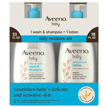 Aveeno Baby Wash & Shampoo, 33 fl oz + Lotion, 18 fl oz