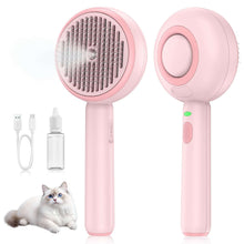 BEBANG Cat Steam Brush 3 in 1, One-Click Hair Removal Brush with Steam for Cats and Dogs