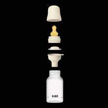 BIBS Baby Bottles with Slow Flow Natural Rubber Latex Nipple, Ivory, 5 oz, 2 pack