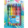 BIC Gelocity Quick Dry Gel Pens, School Supplies, Medium Point, 0.7 mm, Assorted Colors, 16-Count
