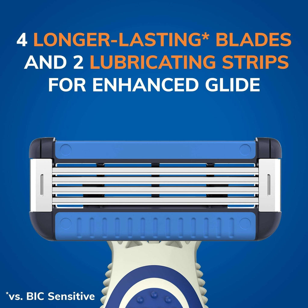 BIC EasyRinse Anti-Clogging Men's Disposable Razors, 4 Blades, All Ski ...