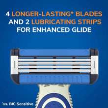 BIC EasyRinse Anti-Clogging Men's Disposable Razors, 4 Blades, All Skin Types, 2 Count