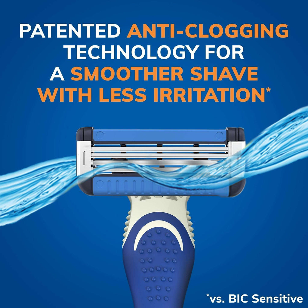 BIC EasyRinse Anti-Clogging Men's Disposable Razors, 4 Blades, All Ski ...