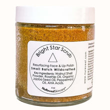 BRIGHT STAR SCRUB Resurfacing Face & Lip Polish with AHA Acids, Exfoliating & Brightening Scrub - Brands For Less USA