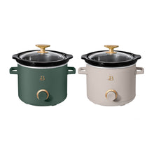 Beautiful 2 Qt Manual Slow Cooker, 2-Pack, Thyme Green + Porcini Taupe by Drew Barrymore