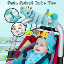 BUTOMKY Spiral Car Seat & Stroller Activity Toys for Babies 0-6 Months - Hanging Infant Toys with Rattles, Teether for Newborn Boys Girls