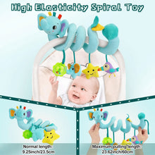 BUTOMKY Spiral Car Seat & Stroller Activity Toys for Babies 0-6 Months - Hanging Infant Toys with Rattles, Teether for Newborn Boys Girls