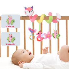Baby Car Seat Toys, Stroller Toys, Car Seat Toys for Infants 0-6 Months, with Musical Owl Rattle Sheep Beep Ladybug Squeaker