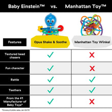 Baby Einstein Ocean Explorers Opus’s Shake & Soothe Teether Toy & Rattle, Multicolor, Ages Infants 0 + Months